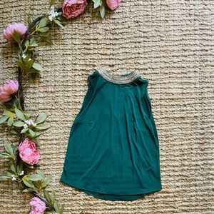LG Green halter with detailing around neck area
